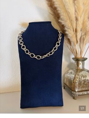 Vintage Esposito Sterling Silver Rolo Link Chain Necklace - 17.5”